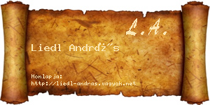 Liedl András névjegykártya